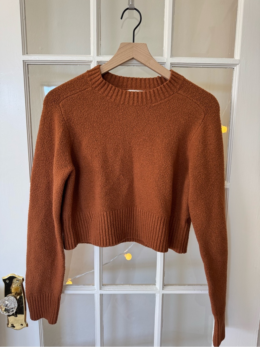 Light Rust Brown Crewneck Sweater - Soft Pullover for Fall Layering - Picture 4 of 10